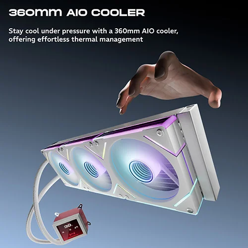 Dawg L360 AIO ARGB 360mm White CPU Liquid Cooler